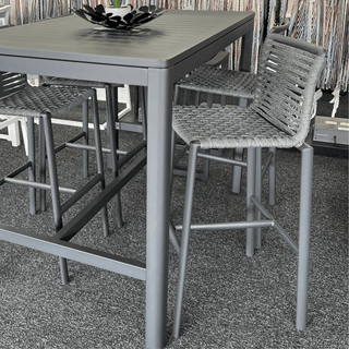 Sicily Bar Chair Powder Coated Aluminium and Textylene Rope Sling
