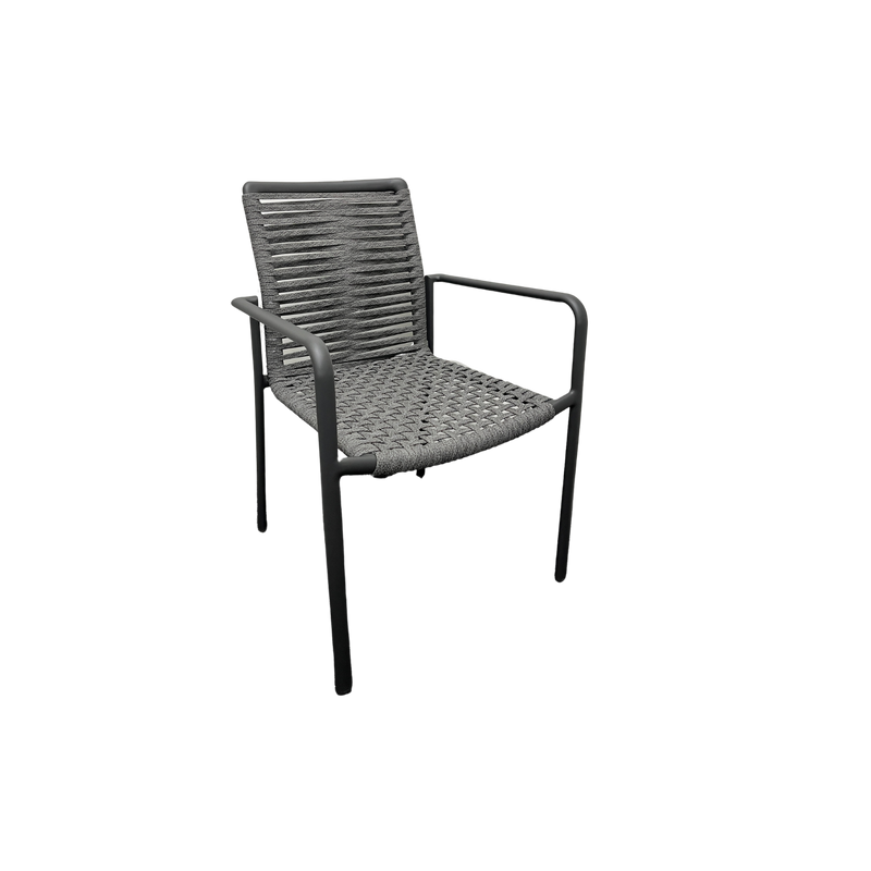 Sicily rope chair charcoal