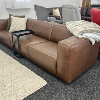 Soho 3.5 Seater Leather Sofa - Old World Saddle Leather