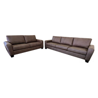 Stevo 4+2.75 Seater NZ MAde Lounge Suite in Eastwood Chocolate Fabric