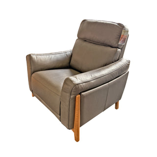 Tivoli Recliner Chair with Power Recliner & Power Headrest - Urban Sofa - Rangers Charcoal Leather