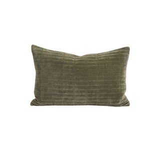 Turner cushion in thyme on a white background