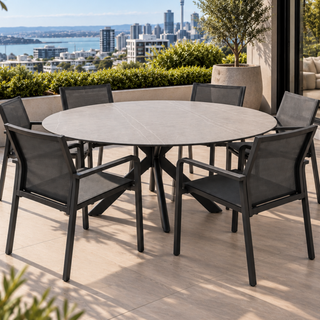 Madrid Round Outdoor Table - dia. 150cm - Charcoal