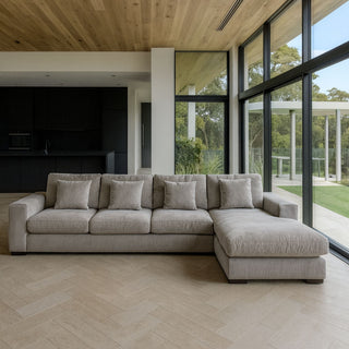 Morgan Sofa Chaise - 3 Seater LHF + CnrExtnChse RHF - Urban Sofa - Paris Flint Grey Fabric