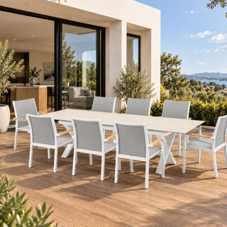 Miami Outdoor Extension Table 240/300x100 - White