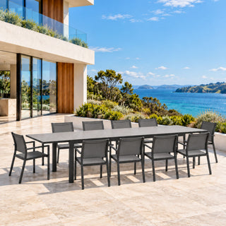 Malmo Large Extension Outdoor Table - Charcoal