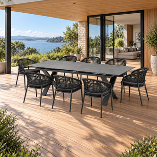 Miami Outdoor Extension Table 240/300x100 - Charcoal