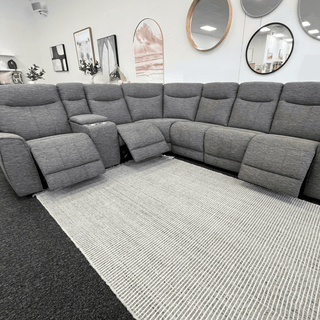 Denburn 7pc Power Recliner Suite - Talent Graphite Fabric