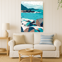 Wall Art - Canvas - Rocky Shore - 103x143cm