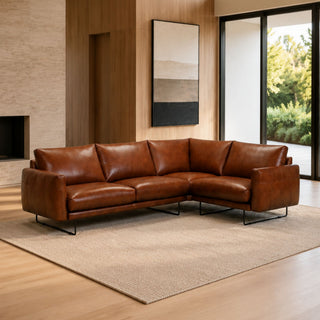 Gatsby 3PC Corner Lounge - Urban Sofa - Antique Tan Full Grain Natural Leather