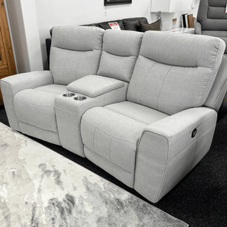 Denburn 3pc - Electric Recliner - Urban Sofa - Talent Silver Fabric
