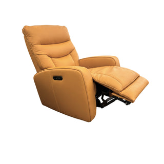 Yellow recliner chair on a white background Rocker & Swivel