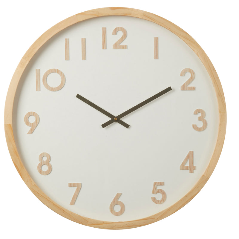 Natural Coloured Wall Clock 61cm