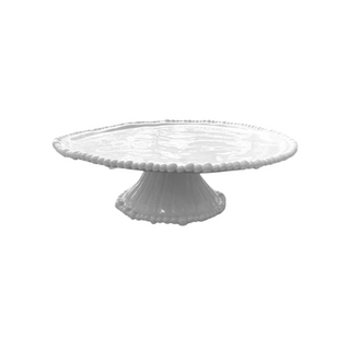 White Melamine Pearl Design Cake Stand