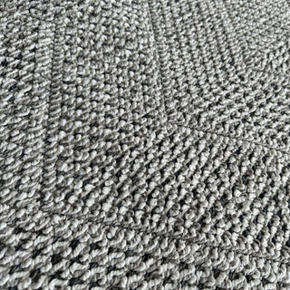 Close-up of textured gray carpet