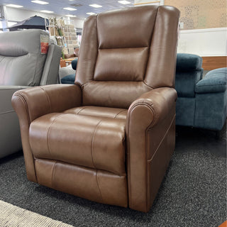 Windsor Rolled Arm - Lift Assist Recliner - Old Saddle Leather