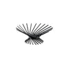 Black metal spiral bowl with sculptural rod design