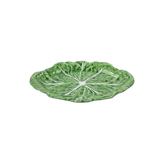 Melamine cabbage oval platter 50cm – green leaf design, durable lightweight serveware