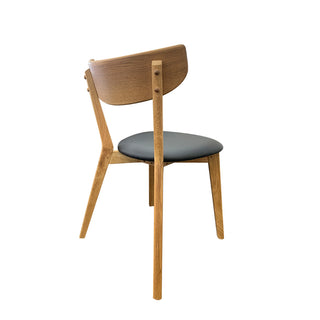 Pisa Chair Oak / Black PU Seat Dining Chair