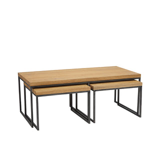 Calia Nesting Coffee Tables - Oak & Iron