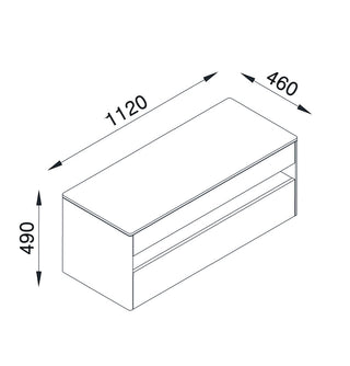 Newtown Entertainment Unit 1120 - High Gloss White + Walnut