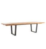 Calia Extendable Dining Table 240cm - Oak & Iron - Furnish