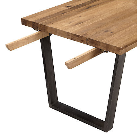 Calia Extendable Dining Table 240cm - Oak & Iron - Furnish