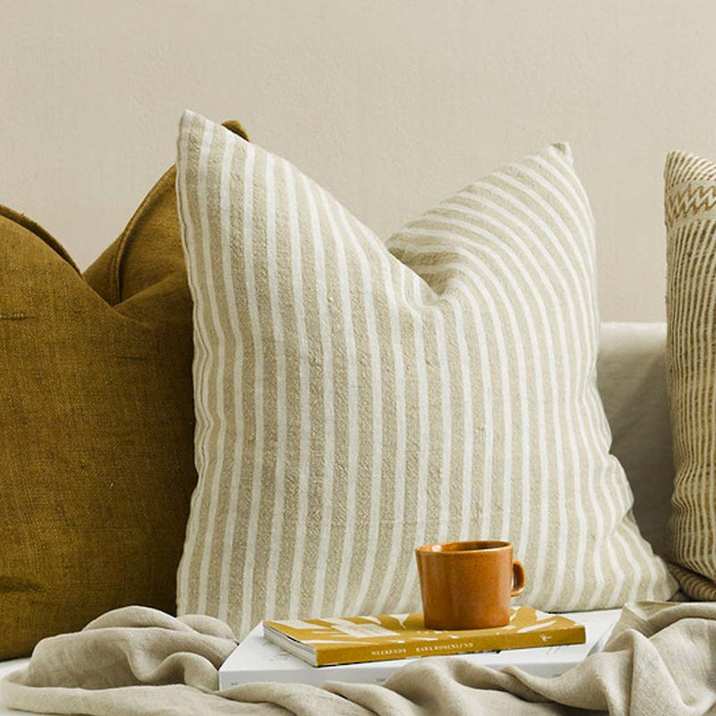 Cushion - Spencer With Feather Inner - Ivory/Natural