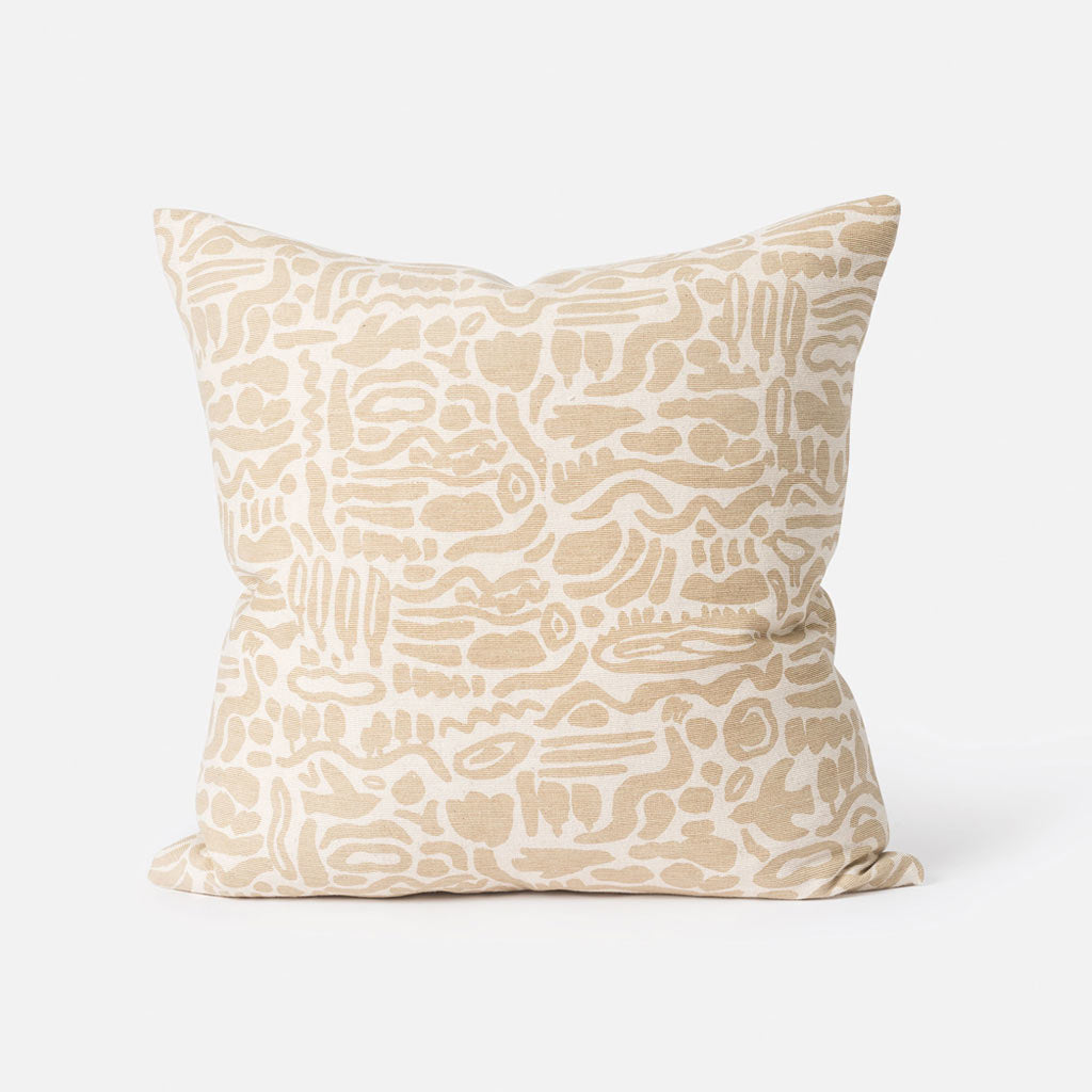 Citta Design - Nomad Cushion With Feather Fill - Artichoke/Natural