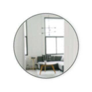 Hub Wall Mirror - 61cm Diameter - Grey
