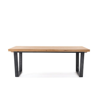 Calia Extendable Dining Table 240cm - Oak & Iron - Furnish