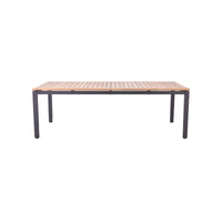 Barcelona Large Outdoor Dining Table - Aluminium Frame & Teak Top