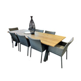 Biaritz/Intani 9pc Outdoor Set - Biaritz 2600 Table + 8x Intani Chairs