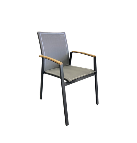 Bermuda Outdoor Dining Chair - Charcoal