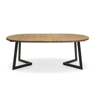 Calia Round/Oval Oak Extension Dining Table -  dia. 130cm (extendable)