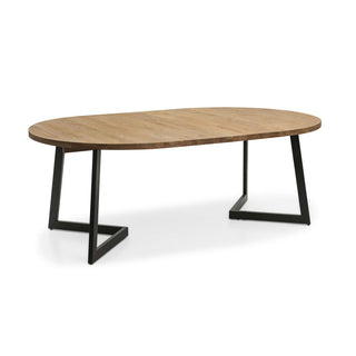 Calia Round/Oval Oak Extension Dining Table -  dia. 130cm (extendable)