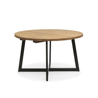 Calia Round/Oval Oak Extension Dining Table -  dia. 130cm (extendable)