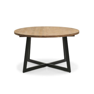Calia Round/Oval Oak Extension Dining Table -  dia. 130cm (extendable)