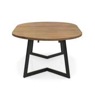 Calia Round/Oval Oak Extension Dining Table -  dia. 130cm (extendable)