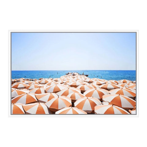 Canvas Wall Art - Beach Umbrellas - 120x80cm