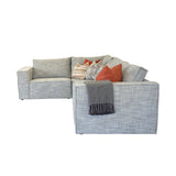 Carlos 4pc Modular - Nz Made - Chair 1arm LHF + Square Corner + Armless Chair + Chair 1Arm RHF - EJP Weave Fabric