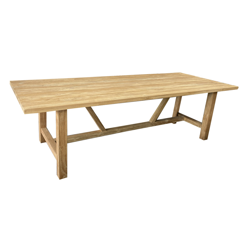 Cologne 2600x1000 Outdoor Table - Solid Reclaimed Teak Timber