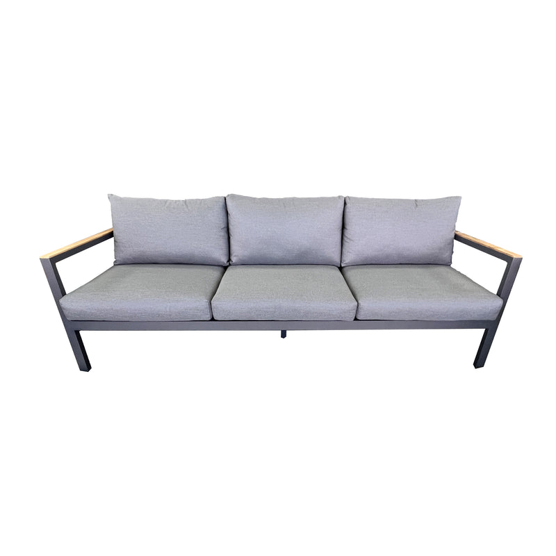 Copenhagen 3-Seater Outdoor Lounge Chair in Charcoal