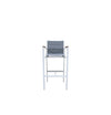 Copenhagen Outdoor Bar Chair - Powder Coated Aluminium White/Teak - Furnish