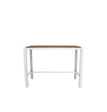 Copenhagen Outdoor Bar Table 1500 - White Powder Coated Aluminium/Teak