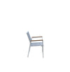 Copenhagen 2200x1000 9pce Outdoor Set - White Powdercoated Aluminium + Teak