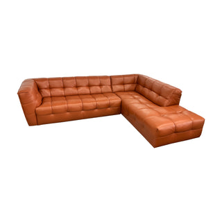 Cruz corner Lounge in Burnt Orange Category 15 Leather