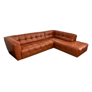 Cruz corner Lounge in Burnt Orange Category 15 Leather