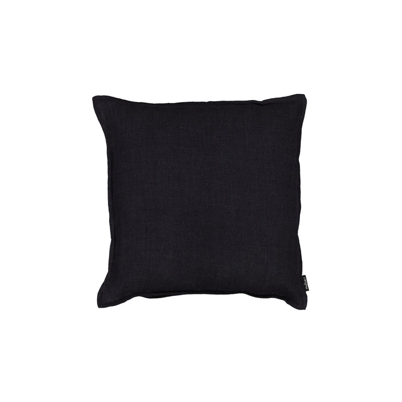Cushion - Flaxmill With Feather Inner - Black