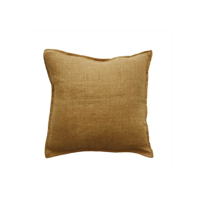 Cushion - Flaxmill With Feather Inner - Nutmeg